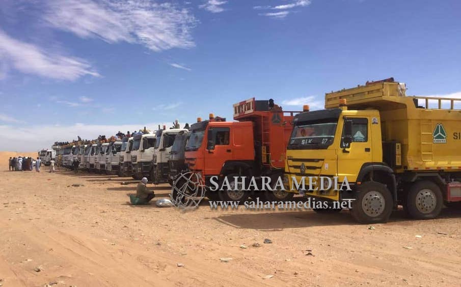 ازويرات.. قافلة لنقل إنتاج المنقبين من «الشكات»
