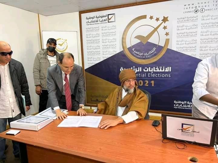 سيف الإسلام القذافي يعلن ترشحه لرئاسيات ليبيا