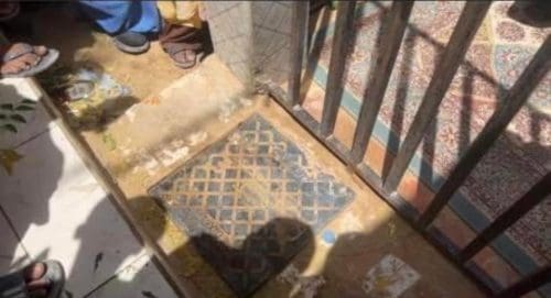 الخزان الذي عثر على جثمان الطفل فيه