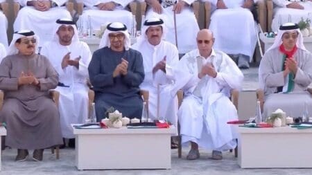 ولد الغزواني يشارك بن زايد احتفاء بلاده بعيد الاتحاد