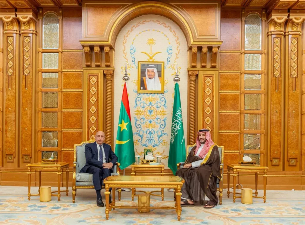 الرئيس الموريتاني يلتقي ولي العهد السعودي